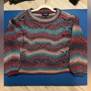 Express cable knit patterned sweater
